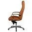 Apolo 68 Ergonomic Executive Chair | Brown & Chrome | Genuine Leather | Lush Upholstery | Adjustable Comfort