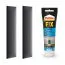 Upholstery Panels Set of 10 | Anthracite Velour Cover | 38 x 15 cm | Easy-Clean S.I.C. Technology