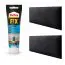 Set of 10 Upholstery Panels | Black Velour Cover | 60 x 30 cm | Easy-Clean Liquid-Resistant Surface
