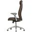 XXL Apolo 25 Office Swivel Chair | Brown Genuine Leather & Chrome | Wide Backrest & Seat | 120 kg Capacity