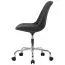 Apolo 113 Shell Chair with Castors | Black/Chrome | Soft Upholstered Cover | Adjustable Height | Modern Swivel Design