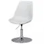 Swivel chair with shell seat Apolo 129, color: white / chrome, seat with leather look
