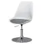 Apolo 130 Designer Swivel Chair | White/Grey/Chrome | 360° Rotatable Seat | Height Adjustable