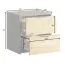 Set of 2 Dionysos 02 Bedside Cabinets | 2 Drawers | Oak Artisan & Graphite Grey | 45.5 x 44 x 35 cm | ABS Edge Protection