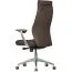XXL Apolo 25 Office Swivel Chair | Brown Genuine Leather & Chrome | Wide Backrest & Seat | 120 kg Capacity