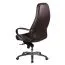 Executive Desk Chair Apolo 69 | High Backrest | Brown Genuine Leather | Ergonomic Controls | Chrome Base