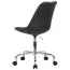 Apolo 113 Shell Chair with Castors | Black/Chrome | Soft Upholstered Cover | Adjustable Height | Modern Swivel Design