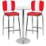 Round glass bar table Apolo 136, color: glass / chrome, with 10mm thick safety glass - diameter: 60 cm
