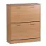 Shoe Cabinet Apolo 146 | Beech/Grey | Two Compartments per Flap | 87 x 75 x 24 cm | Modern Storage