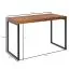 Desk in Solid Sheesham Wood | Industrial Design | 76.5 x 117 x 59 cm | Brown Tabletop, Black Metal Legs