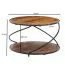 Round living room table made of sheesham solid wood, color: sheesham - Dimensions: 58 x 58 x 35 cm (W x D x H)