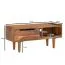 Sheesham TV Cabinet | Lowboard | Semi-Solid Wood | 44 x 95 x 34 cm | Modern Sliding Door | Up to 50" TVs
