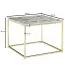 Square coffee table, color: marble look / white - Dimensions: 60 x 60 x 45 cm (W x D x H)
