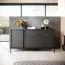 Modern Sideboard with Gold Accents Raoued 02 | Anthracite | 81 x 153 x 39.5 cm | 3 Doors