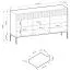 Worthing 67 Sideboard | Cashmere | 1.5m Wide | 3 Drawers, 3 Doors, 6 Compartments | Black Metal Legs