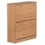 Shoe Cabinet Apolo 146 | Beech/Grey | Two Compartments per Flap | 87 x 75 x 24 cm | Modern Storage