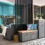 Bench with Storage Banat 24 | Oak Artisan & Graphite Grey | 2 Doors | 2 Compartments | 47.5 x 103.5 x 41 cm
