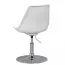 Swivel chair with shell seat Apolo 129, color: white / chrome, seat with leather look