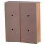 Shoe Cabinet Apolo 146 | Beech/Grey | Two Compartments per Flap | 87 x 75 x 24 cm | Modern Storage