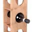 Wine Rack for 5 Bottles | Solid Acacia Wood | Unique Handmade Design | 70 x 15 x 15 cm | Brown