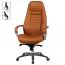 Apolo 68 Ergonomic Executive Chair | Brown & Chrome | Genuine Leather | Lush Upholstery | Adjustable Comfort
