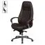 Executive Desk Chair Apolo 69 | High Backrest | Brown Genuine Leather | Ergonomic Controls | Chrome Base