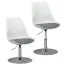 Apolo 130 Designer Swivel Chair | White/Grey/Chrome | 360° Rotatable Seat | Height Adjustable