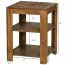 Very Small Solid Sheesham Wood Shelf | 2 Compartments | 60 x 44 x 44 cm | Handmade Design