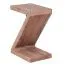 Z-Shaped Side Table | Solid Acacia Wood | Handmade | Acacia Color | 59 x 30 x 44 cm