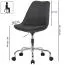 Apolo 113 Shell Chair with Castors | Black/Chrome | Soft Upholstered Cover | Adjustable Height | Modern Swivel Design