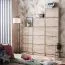 Narrow Shoe Cabinet Gradide 06 Design | Oak Grey | 5 Hinged Doors | 10 Compartments | 191.5 x 67 x 28 cm