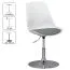 Apolo 130 Designer Swivel Chair | White/Grey/Chrome | 360° Rotatable Seat | Height Adjustable