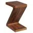 Z-Shaped Side Table Apolo 178 | Solid Sheesham Wood | 59 x 30 x 44 cm | Modern Storage