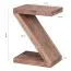 Z-Shaped Side Table | Solid Acacia Wood | Handmade | Acacia Color | 59 x 30 x 44 cm