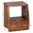 Sheesham Solid Wood Bedside Table | Unique Grain | 53 x 45 x 40 cm | Handcrafted | Ample Storage