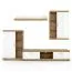 Celesco 2 Wall Unit | 4-piece set | Color: Sonoma/High-Gloss White | 260 x 42 x 206 cm | All-metal hardware