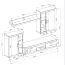 Celesco 2 Wall Unit | 4-piece set | Color: Sonoma/High-Gloss White | 260 x 42 x 206 cm | All-metal hardware