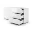 Beldran Chest of Drawers / Sideboard | White UV High-Gloss Finish | Push-to-Open | 3 Drawers | 2 Doors | 2 Compartments | 180 x 43 x 87 cm