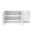 Beldran Chest of Drawers / Sideboard | White UV High-Gloss Finish | Push-to-Open | 3 Drawers | 2 Doors | 2 Compartments | 180 x 43 x 87 cm
