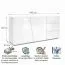 Beldran Chest of Drawers / Sideboard | White UV High-Gloss Finish | Push-to-Open | 3 Drawers | 2 Doors | 2 Compartments | 180 x 43 x 87 cm