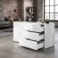 Beldran Chest of Drawers / Sideboard | White UV High-Gloss Finish | Push-to-Open | 3 Drawers | 2 Doors | 2 Compartments | 180 x 43 x 87 cm