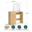 Lunarisa 1 Vanity with Mirror | Color: Sonoma Oak | 1 drawer | 3 compartments | large storage surfaces | ideal for smaller rooms