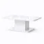 Statura Coffee Table | Color: High-Gloss White | Extra-Thick Tabletop | UV-Coated | 100 x 60 x 50 cm | Sofa Table | Sturdy & Easy to Clean
