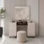 Claritha Vanity | Color: Cashmere / Livorno Oak Finish | 6 Drawers | Includes Mirror | Vanity | Bedroom | Elegant & Modern