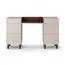 Claritha Vanity | Color: Cashmere / Livorno Oak Finish | 6 Drawers | Includes Mirror | Vanity | Bedroom | Elegant & Modern