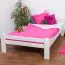 Youth Bed "Easy Premium Line" K4 | 120 x 200 cm | Solid Beech Wood | White Lacquered | Modern Design