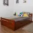 Youth Bed Easy Premium Line K4 | 120 x 200 cm | Solid Beech Wood Cherry Finish | 2 Drawers & Cover Panel