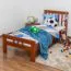 Children's Bed / Youth Bed Easy Premium Line K8 | Solid Beech Wood | Cherry Red Lacquered | 90 x 200 cm