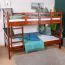 Bunk Bed 120 x 200 cm Easy Premium Line K24/n | Solid Beech Wood | Dark Brown Lacquered | Convertible to Two Beds