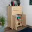 Chest of Drawers Solid Pine Wood Natural Junco 160 | Modern Design | 123 x 80 x 43 cm